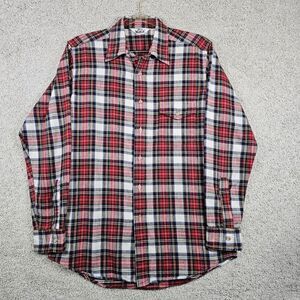 VTG Woolrich Stewart Plaid Tartan Flannel Men's‎ Size M?